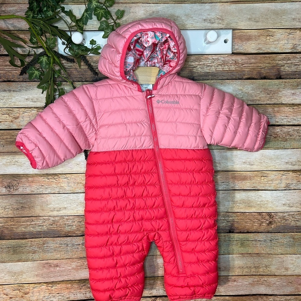 Infant girl Columbia pink winter snowsuit